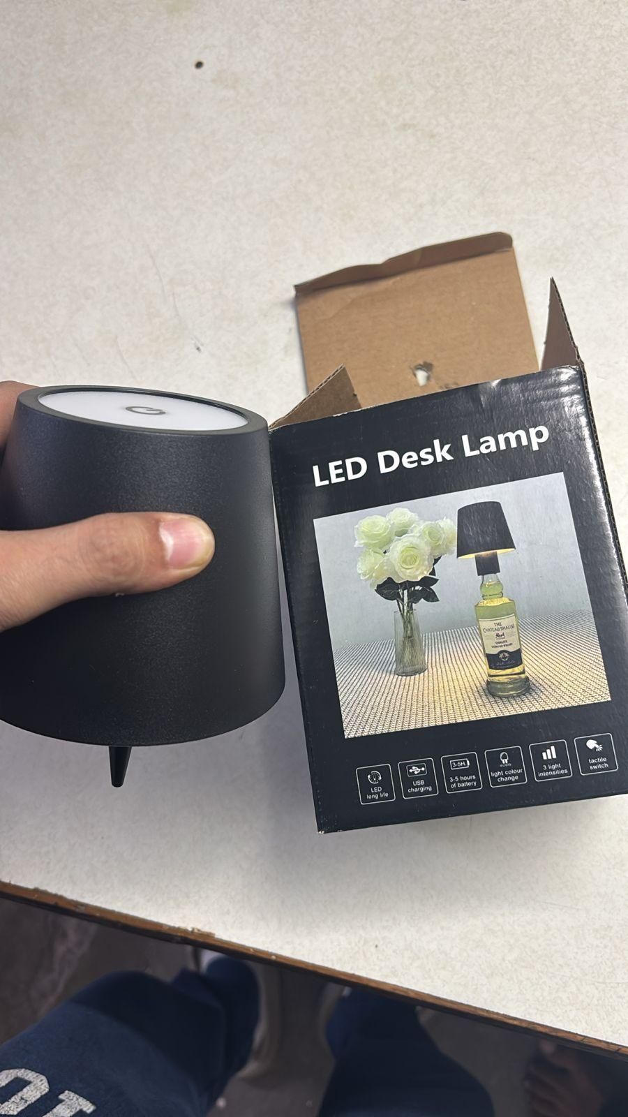 Wireless Bottle Lamp – USB Rechargeable Touch Dimmable Table & Bar Night Light