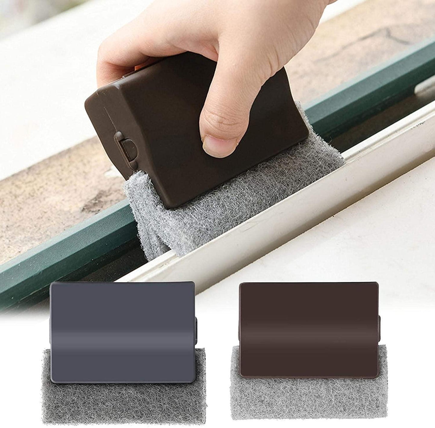 Window Track Cleaning Brush (Pack of 2) – ABS Plastic Groove & Sliding Door Cleaner