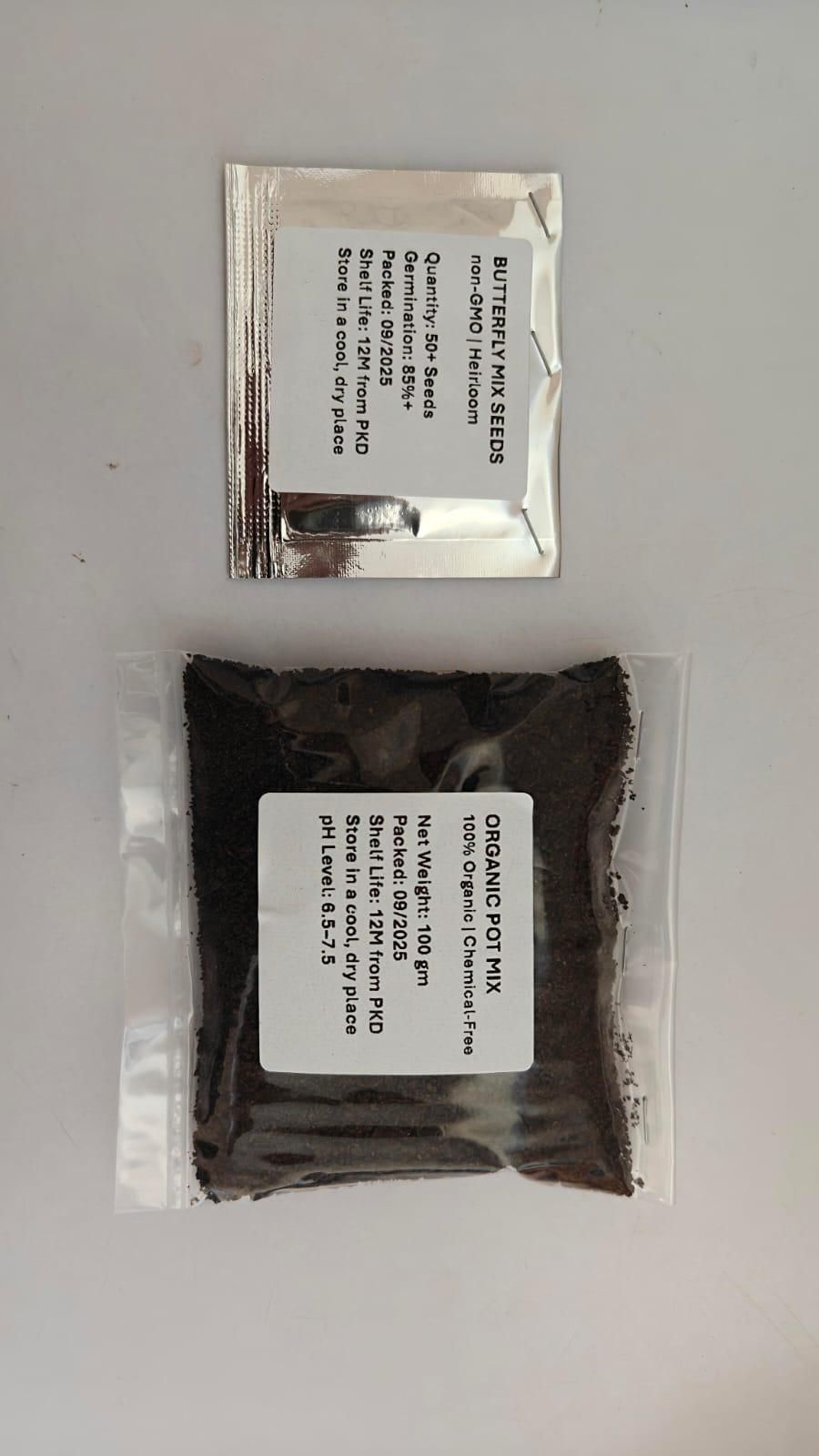 Moonlight Butterfly Flower Seeds (Pack of 20) – Multicolor Ornamental Garden Seeds